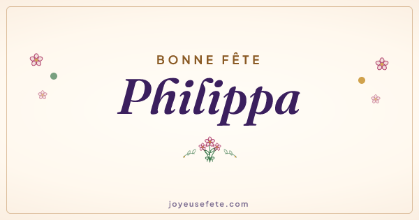 Image « Bonne fête Philippa » au format large