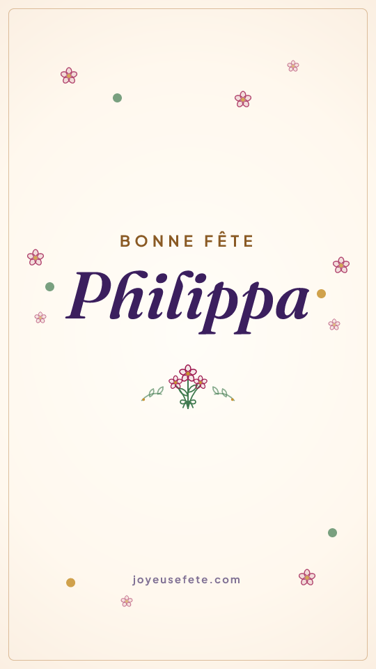 Image « Bonne fête Philippa » au format story