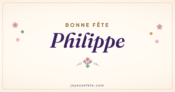 Image « Bonne fête Philippe » au format large
