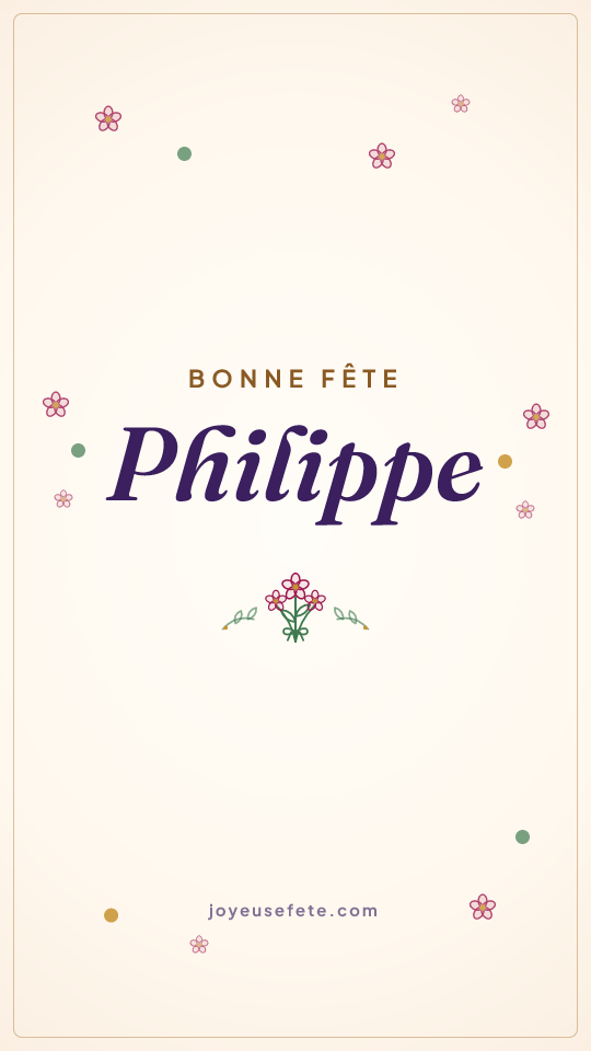 Image « Bonne fête Philippe » au format story