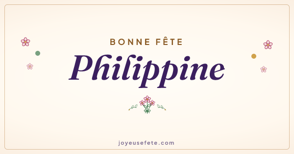 Image « Bonne fête Philippine » au format large
