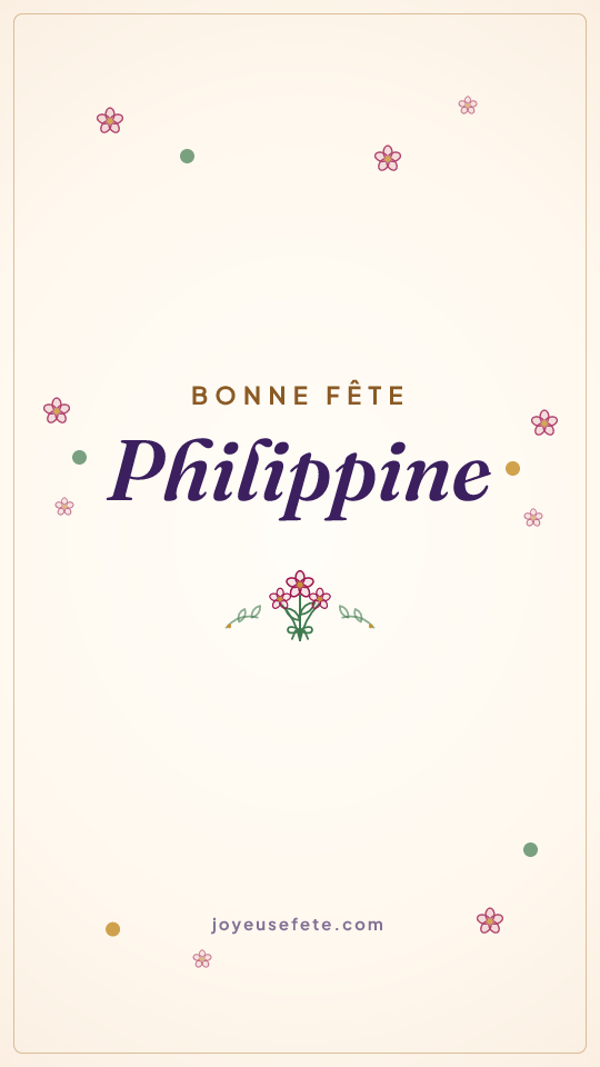 Image « Bonne fête Philippine » au format story
