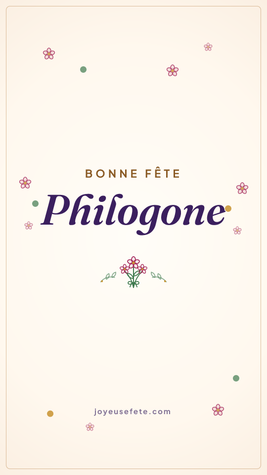 Image « Bonne fête Philogone » au format story