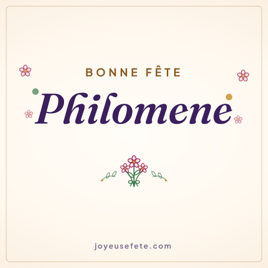 Image carrée « Bonne fête Philomene » pour WhatsApp