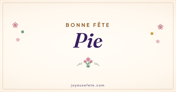 Image « Bonne fête Pie » au format large