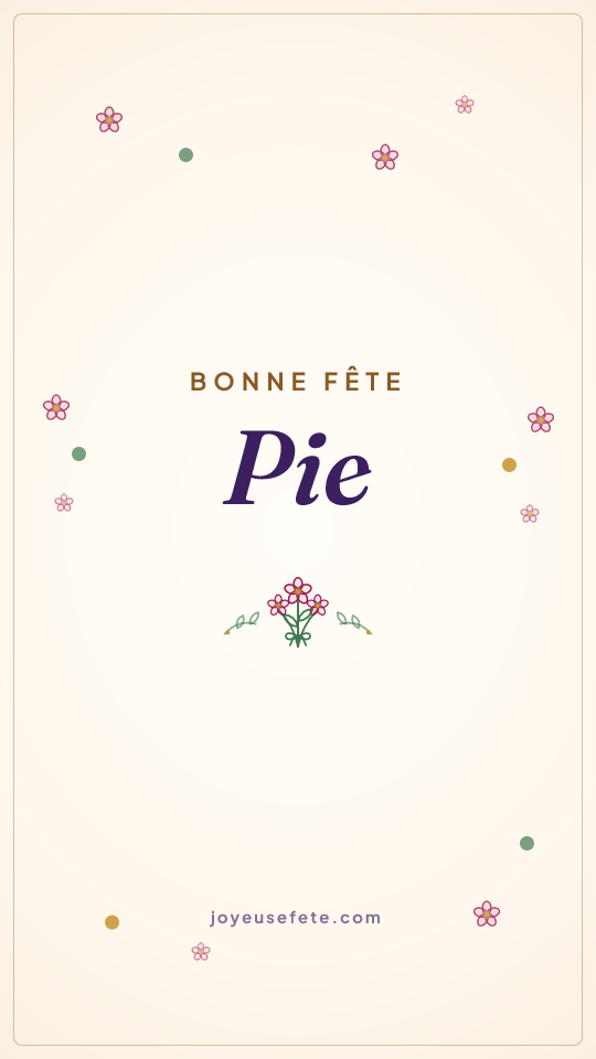 Image « Bonne fête Pie » au format story
