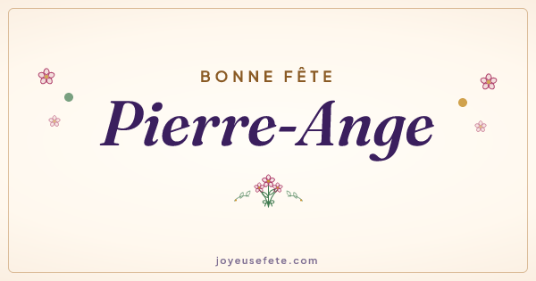Image « Bonne fête Pierre-Ange » au format large