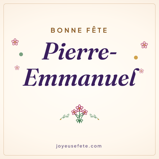 Image carrée « Bonne fête Pierre-Emmanuel » pour WhatsApp
