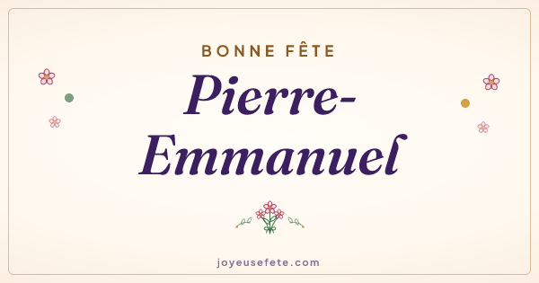Image « Bonne fête Pierre-Emmanuel » au format large