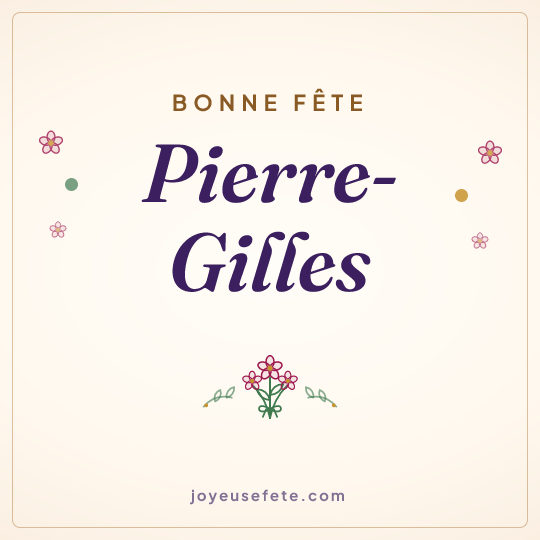 Image carrée « Bonne fête Pierre-Gilles » pour WhatsApp