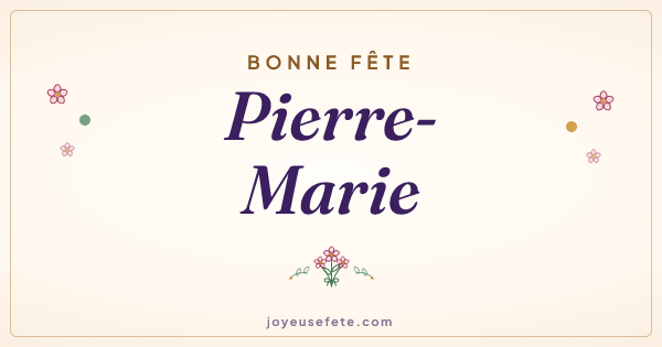 Image « Bonne fête Pierre-Marie » au format large