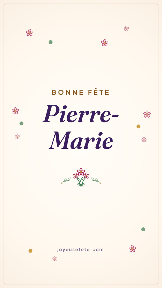 Image « Bonne fête Pierre-Marie » au format story