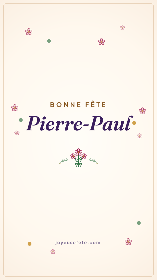 Image « Bonne fête Pierre-Paul » au format story
