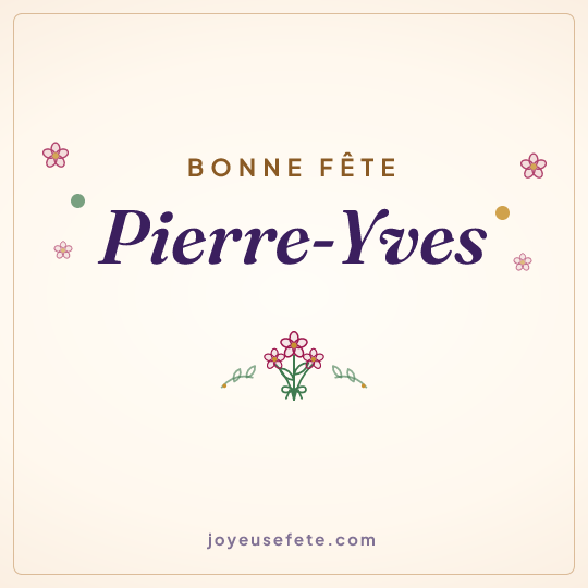 Image carrée « Bonne fête Pierre-Yves » pour WhatsApp
