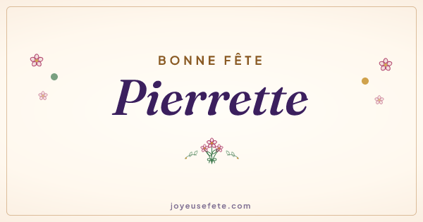 Image « Bonne fête Pierrette » au format large