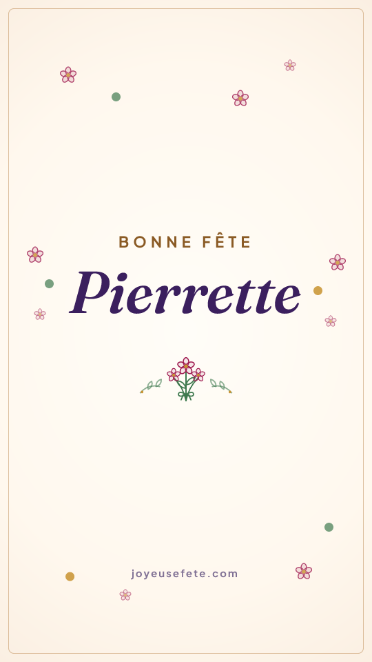 Image « Bonne fête Pierrette » au format story
