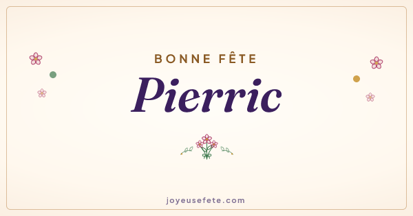 Image « Bonne fête Pierric » au format large