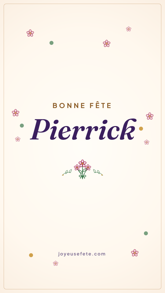 Image « Bonne fête Pierrick » au format story