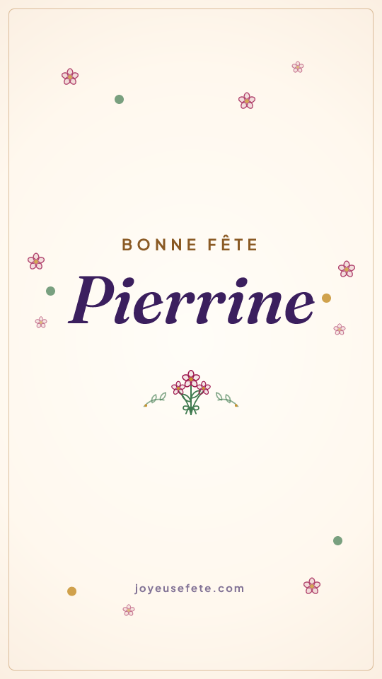 Image « Bonne fête Pierrine » au format story