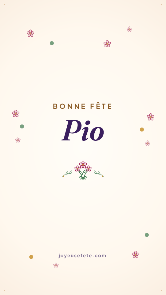 Image « Bonne fête Pio » au format story