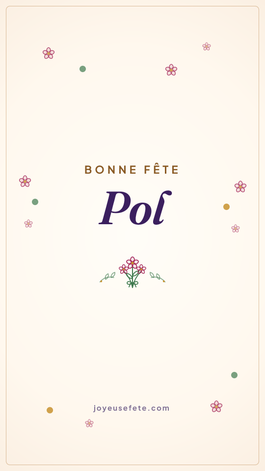 Image « Bonne fête Pol » au format story