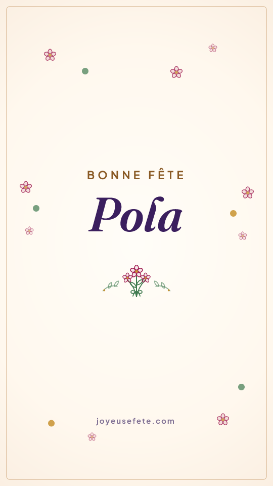 Image « Bonne fête Pola » au format story