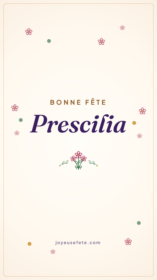 Image « Bonne fête Prescilia » au format story