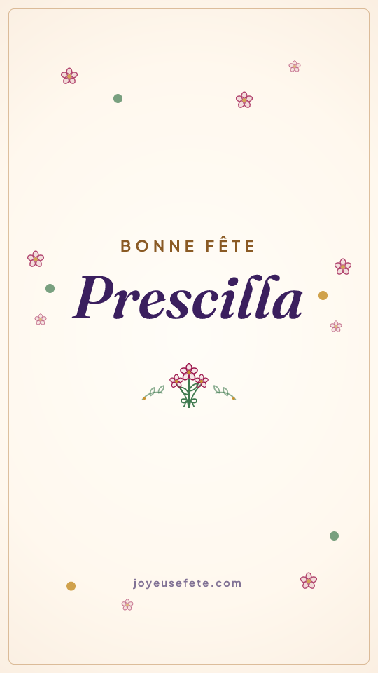 Image « Bonne fête Prescilla » au format story