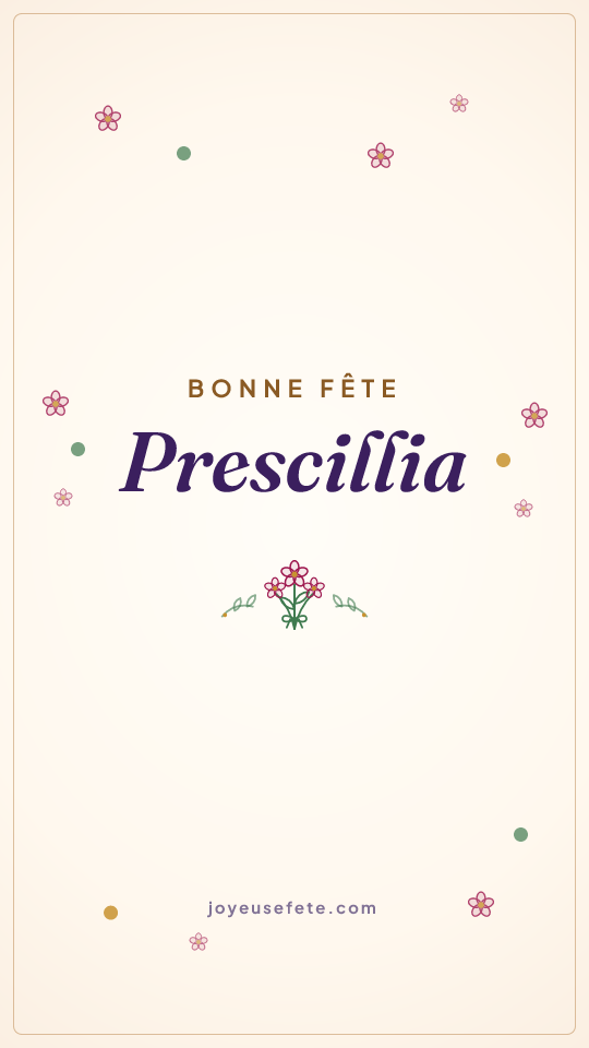 Image « Bonne fête Prescillia » au format story
