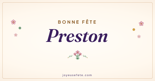 Image « Bonne fête Preston » au format large