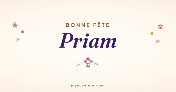 Image « Bonne fête Priam » au format large
