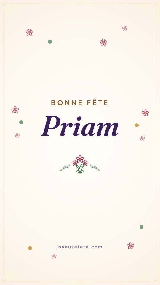 Image « Bonne fête Priam » au format story