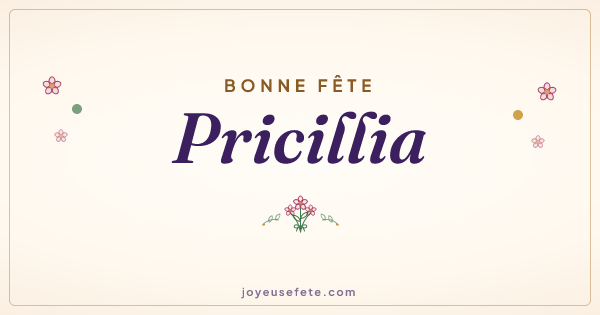 Image « Bonne fête Pricillia » au format large