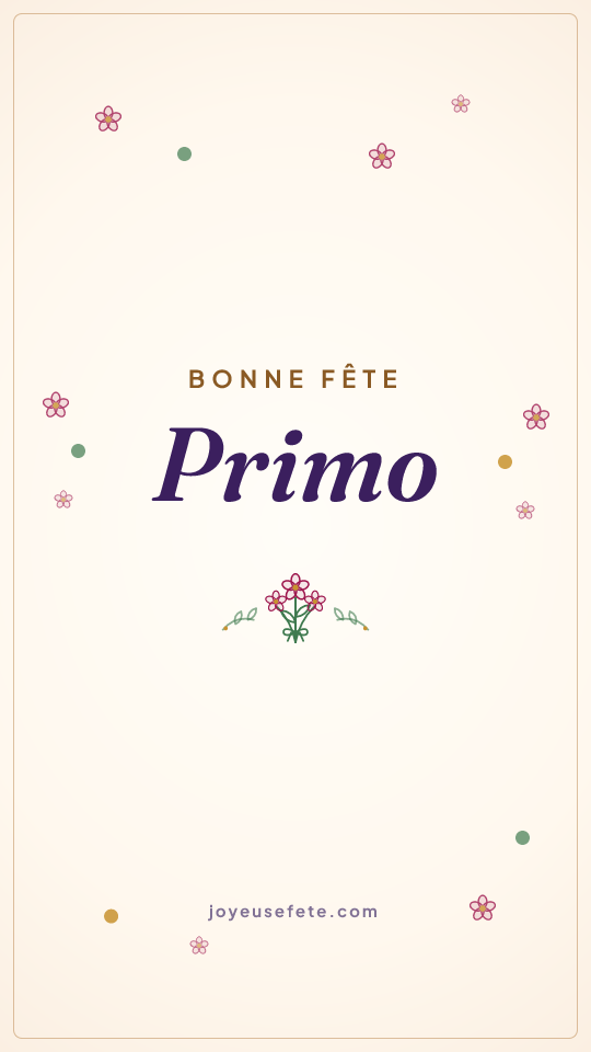 Image « Bonne fête Primo » au format story