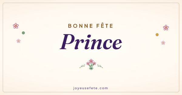 Image « Bonne fête Prince » au format large