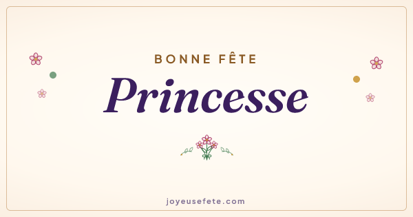 Image « Bonne fête Princesse » au format large