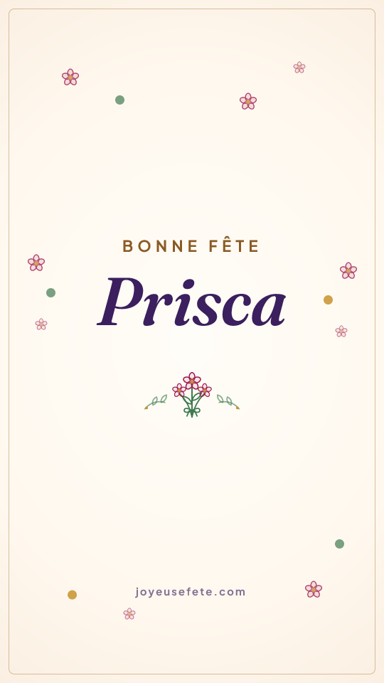 Image « Bonne fête Prisca » au format story