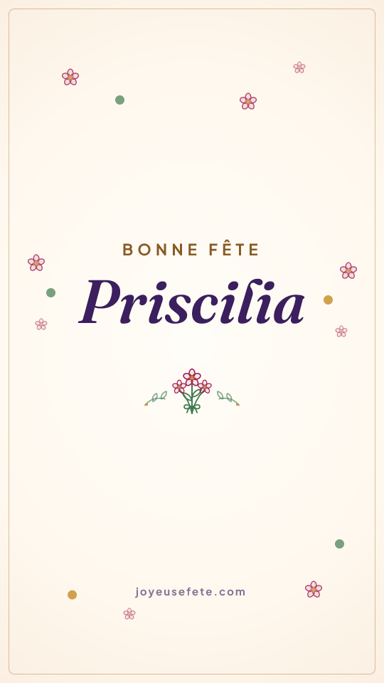 Image « Bonne fête Priscilia » au format story