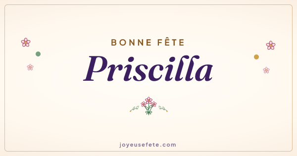 Image « Bonne fête Priscilla » au format large