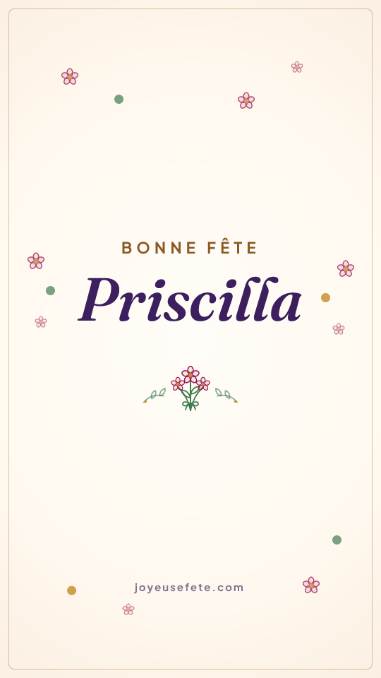 Image « Bonne fête Priscilla » au format story