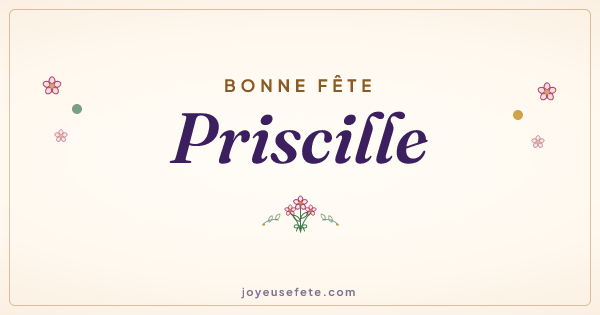 Image « Bonne fête Priscille » au format large