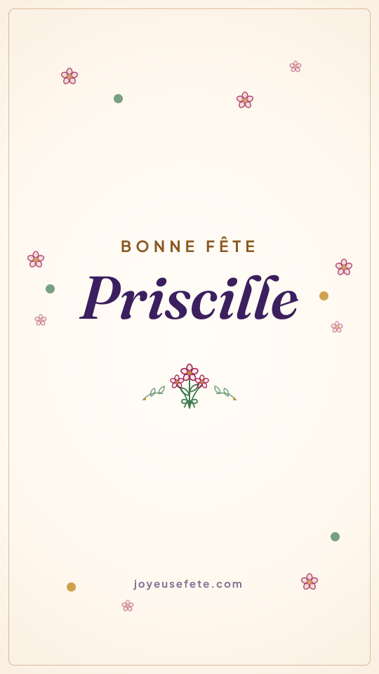 Image « Bonne fête Priscille » au format story