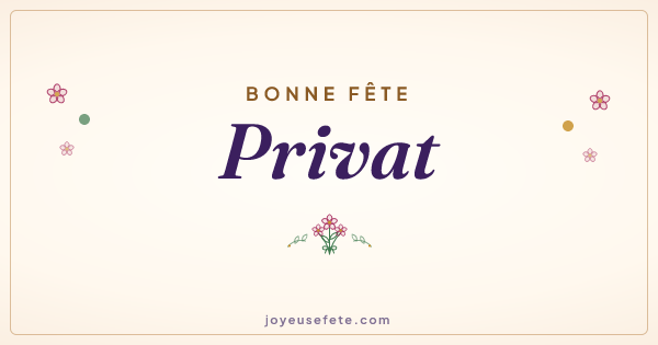 Image « Bonne fête Privat » au format large