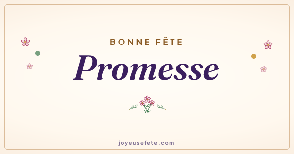 Image « Bonne fête Promesse » au format large