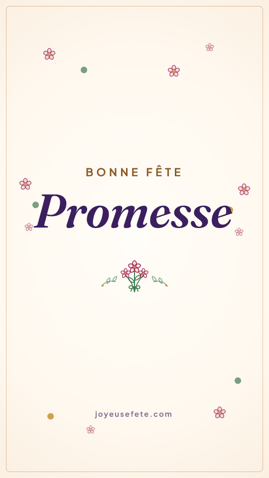Image « Bonne fête Promesse » au format story