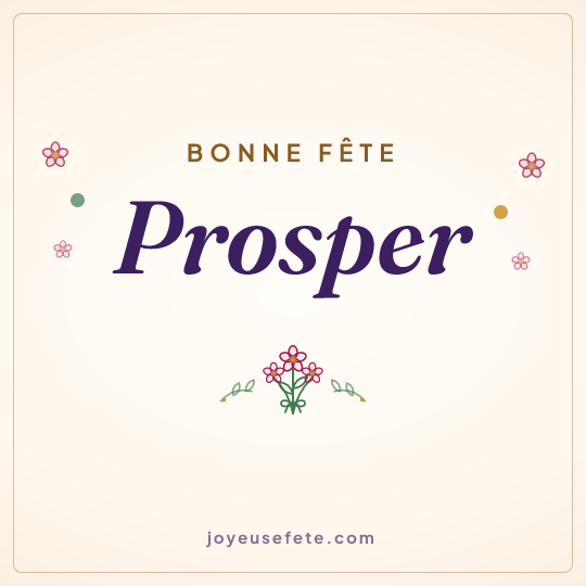 Image carrée « Bonne fête Prosper » pour WhatsApp