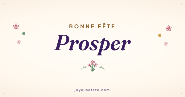 Image « Bonne fête Prosper » au format large