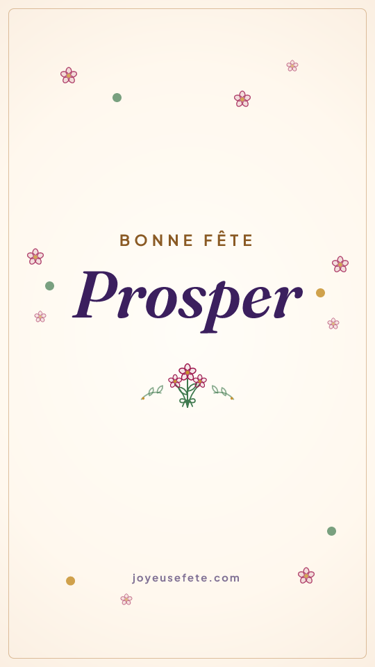 Image « Bonne fête Prosper » au format story