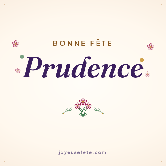 Image carrée « Bonne fête Prudence » pour WhatsApp