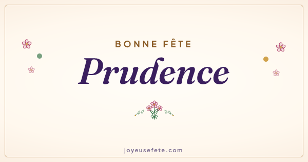 Image « Bonne fête Prudence » au format large